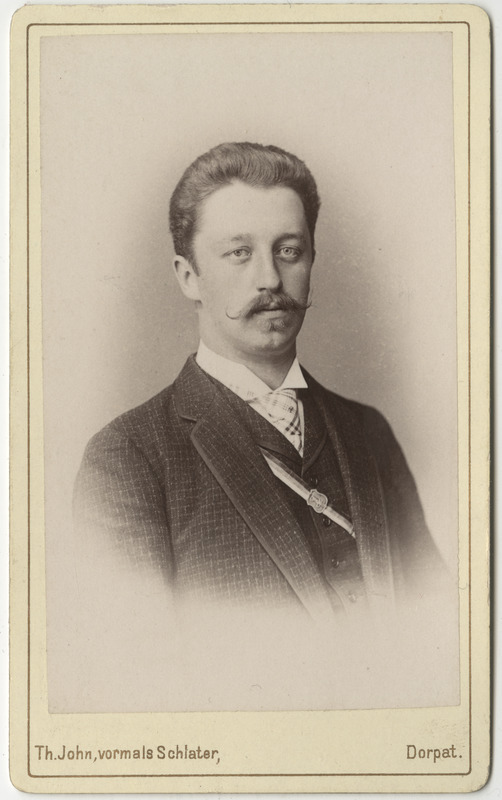 Korporatsioon "Estonia" liige Wilhelm Knüpffer, portreefoto