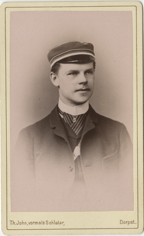 Korporatsiooni "Livonia" liige Georg Weidenbaum, portreefoto
