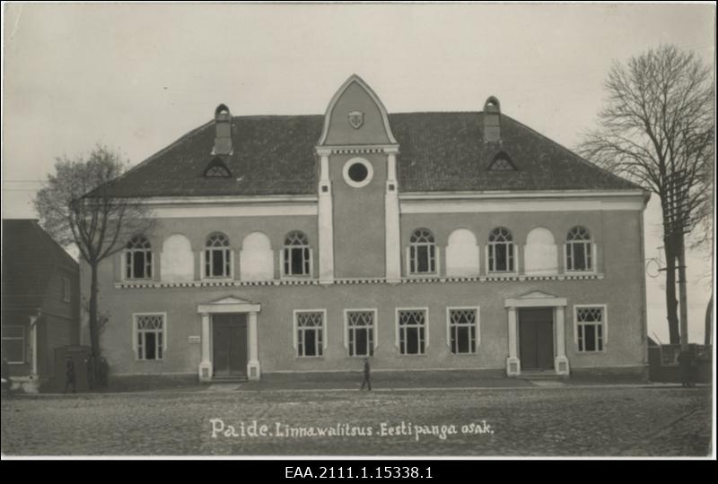 Paide linnavalitsus. Eesti panga osakond