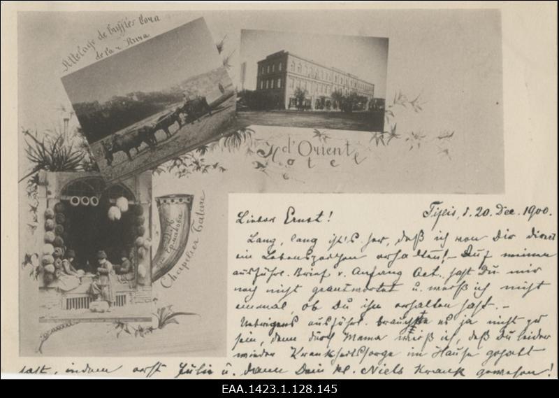 Erinevad vaated arvatavasti Tbilisi linnale, fotomontaaž ja -postkaart