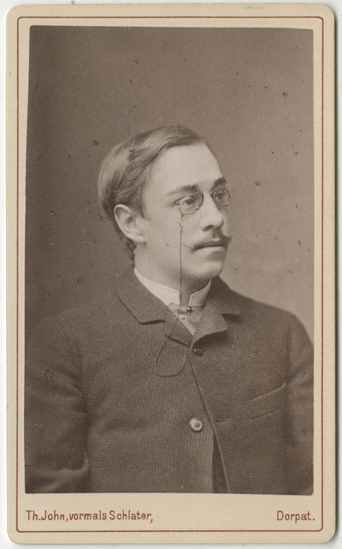 Korporatsioon "Estonia" liige parun Alexander Rosen, portreefoto