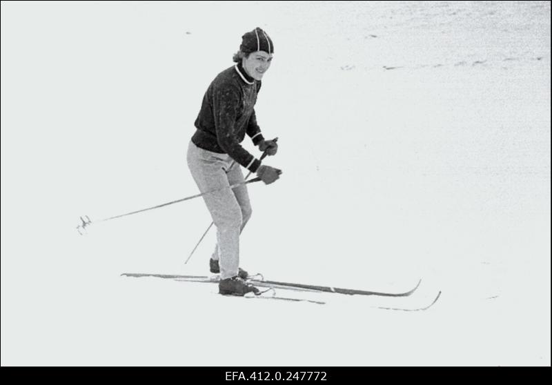 NSV Liidu suusatamise meistrivõistluste ajal Otepääl.