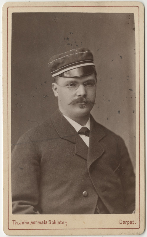 Korporatsioon "Estonia" liige Otto Hoffmann, portreefoto