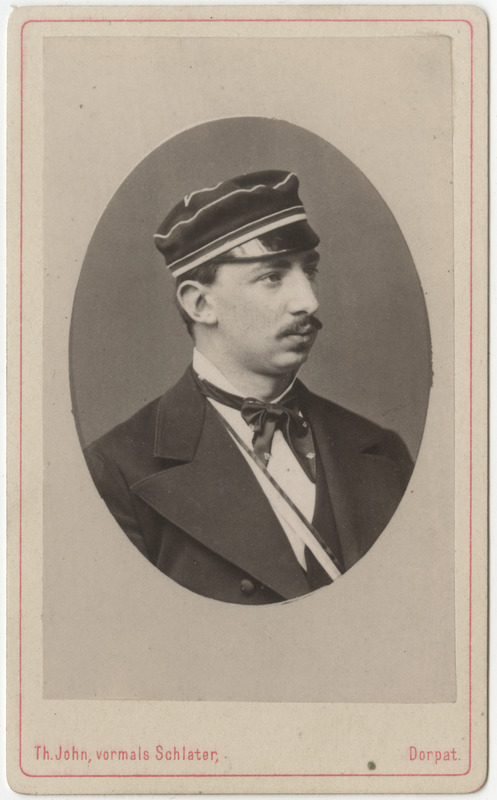 Korporatsioon "Estonia" liige parun Alexis Girard de Soucanton, portreefoto