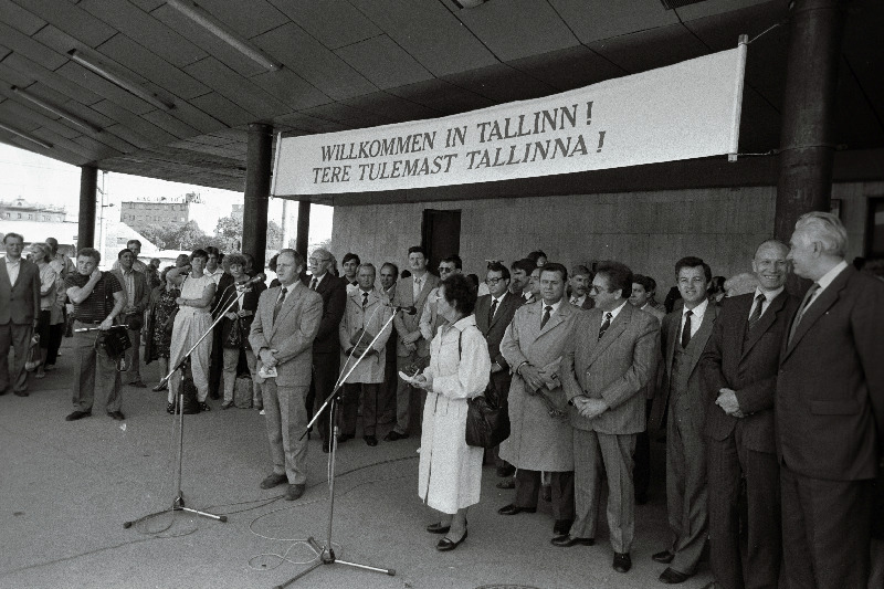 Schwerini sõprusrongi vastuvõtmine Balti jaamas.