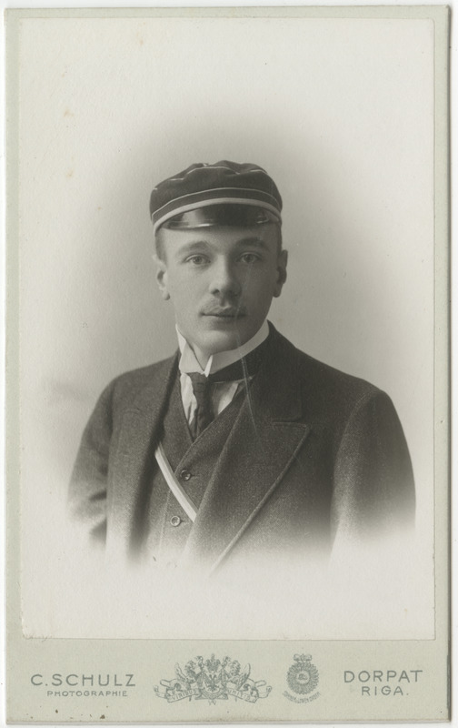 Korporatsioon "Estonia" liige Bernhard von Schulmann, portreefoto