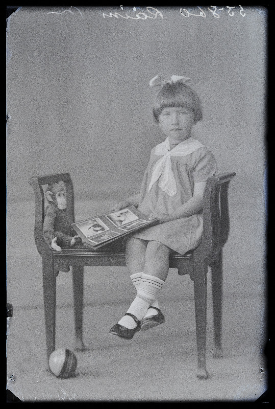Tüdruk mänguasjadega,(foto tellija Räim, Õisu vald, Lembitu talu).