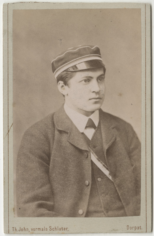 Korporatsioon "Estonia" liige Alexander Eggers, portreefoto