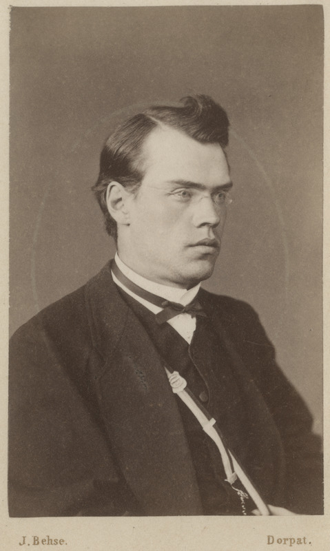 Korporatsioon "Estonia" liige Ernst Osse, portreefoto