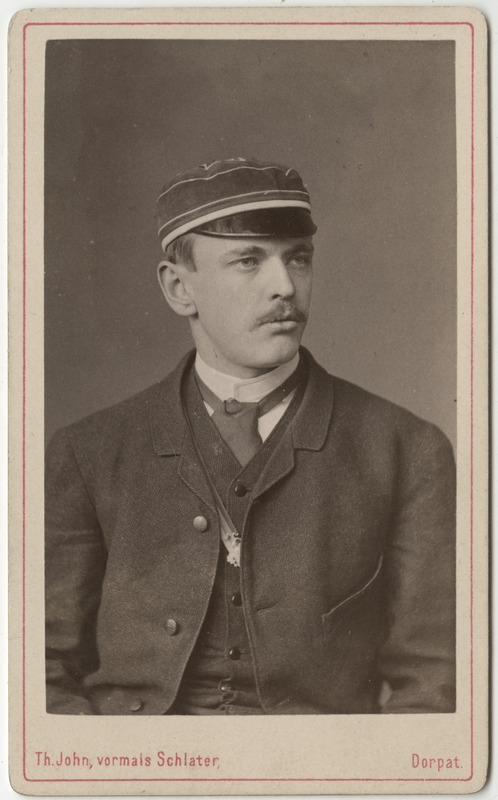 Korporatsioon "Estonia" liige Karl Eichhorn, portreefoto