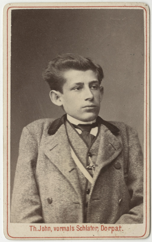 Korporatsioon "Estonia" liige Karl Luther, portreefoto