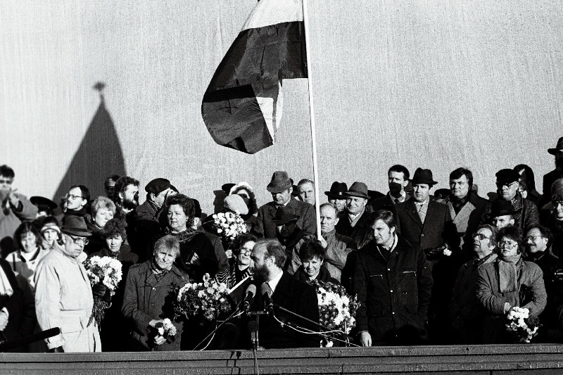 Leedu iseseisvuspäeva miiting Riias.