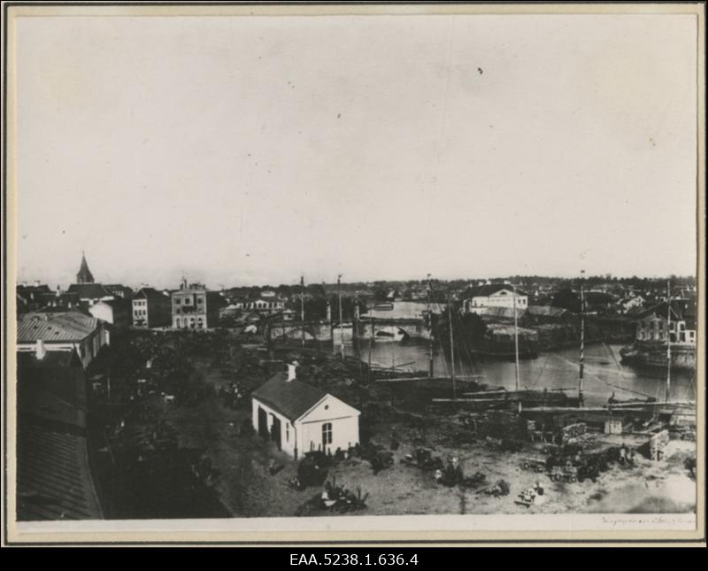 Vaade Tartu Kivisillale ja bastioni piiranud kanalile 19. saj II poolel, koopia fotost