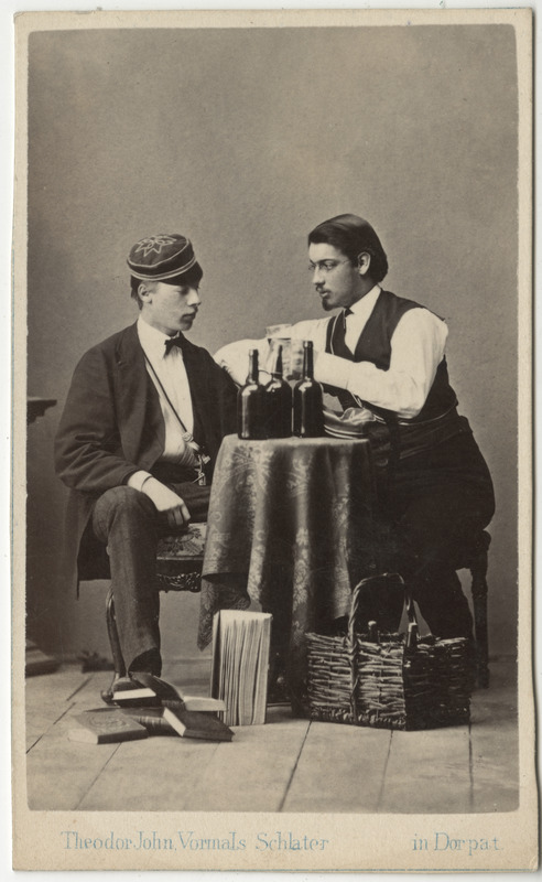 Korporatsioon "Estonia" liikmed Karl Dehio ja Arthur Bätge, grupifoto