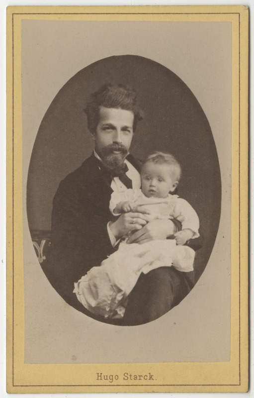Mees väikelapsega, portreefoto