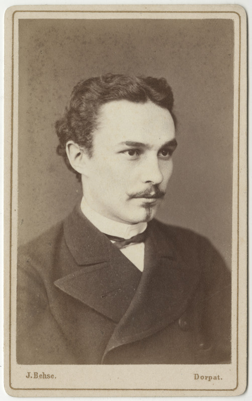 Korporatsioon "Estonia" liige parun Ewald Sass, portreefoto