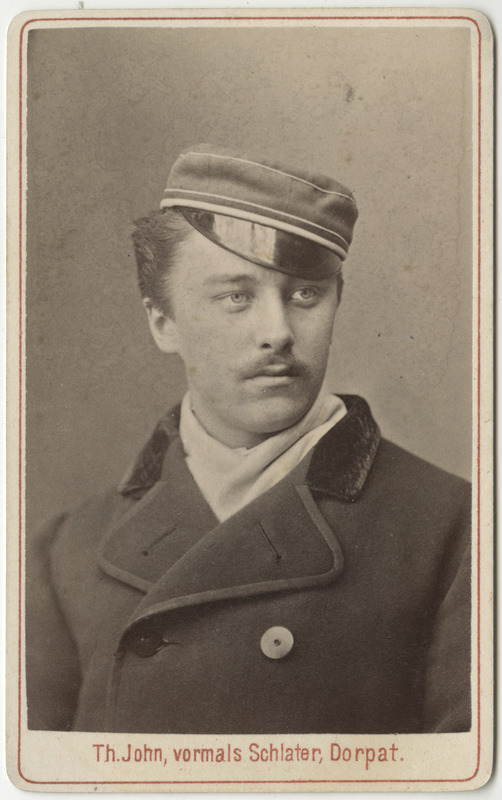 Korporatsioon "Estonia" liige Georg Knüppfer, portreefoto