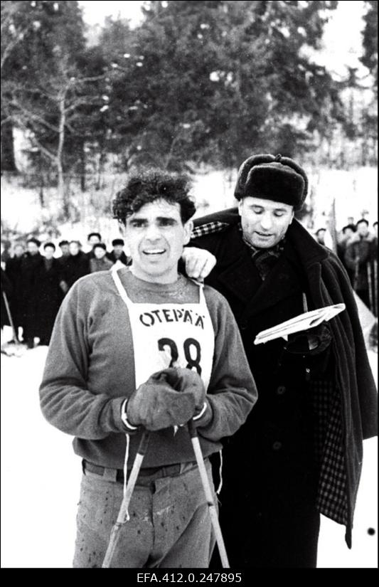 NSV Liidu suusatamise meistrivõistluste ajal Otepääl.