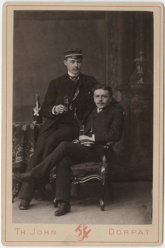 Korporatsiooni "Livonia" liikmed parun Arnold Vietinghoff ja tema akadeemiline isa Alexander Ammon