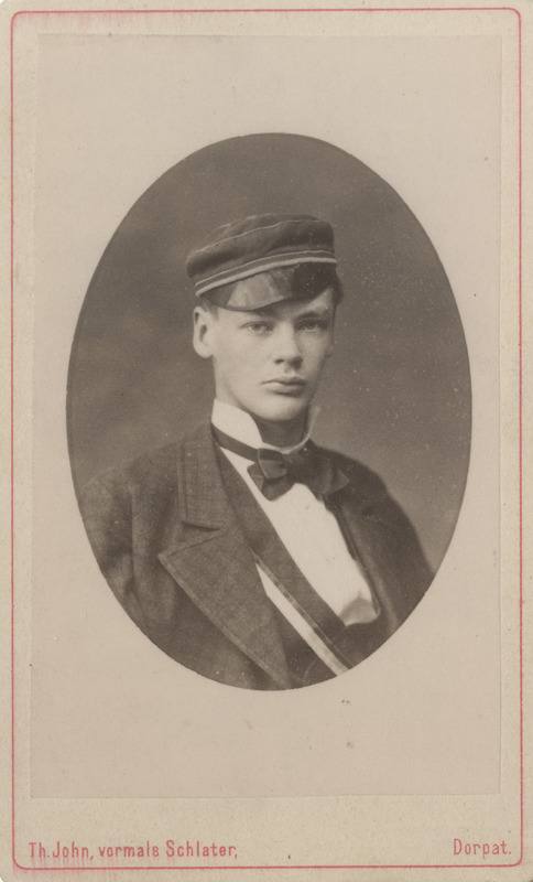 Korporatsioon "Estonia" liige Johannes von Wilcken, portreefoto