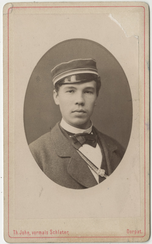 Korporatsioon "Estonia" liige Georg von Mühlendahl, portreefoto