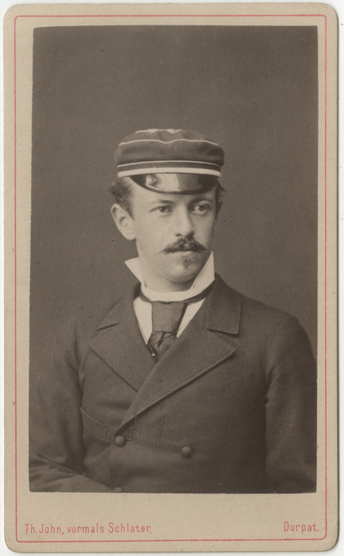 Korporatsioon "Estonia" liige Reinhold Wetter von Rosenthal, portreefoto