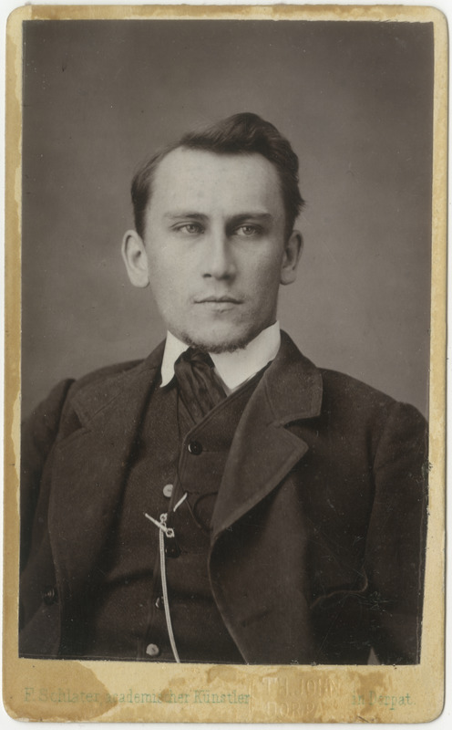 Korporatsioon "Estonia" liige Ernst Lockenberg, portreefoto