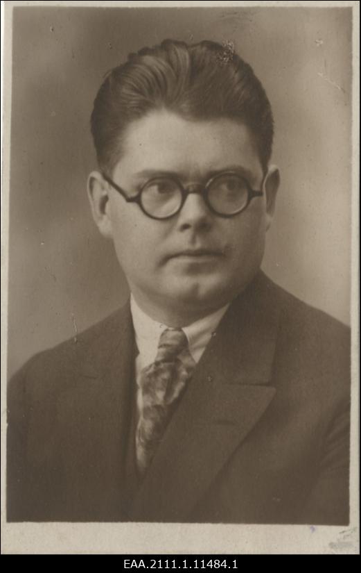 Robert Sinka, eesti arst ja 1939–1941 Tartu linnapea, portreefoto