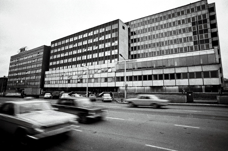 Koondise "Eesti Kolhoosiehitus" uus hoone Kingissepa tänaval.