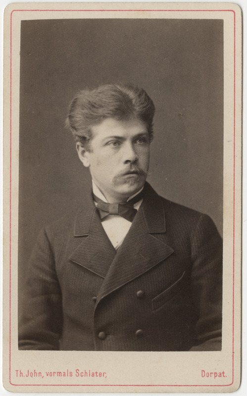 Korporatsiooni "Livonia" liige Maximilian von Kreusch, portreefoto