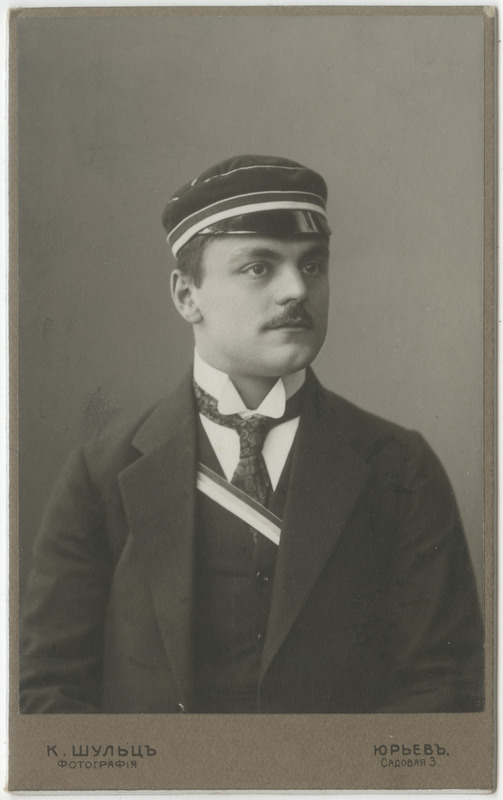 Korporatsioon "Estonia" liige Edgar Werther, portreefoto