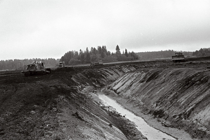 Maaparandustööd Urvaste kolhoosis.