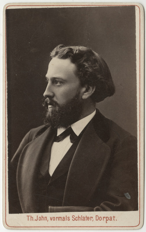 Arvatavasti korporatsioon "Estonia" liige Willibald von Güldenstubbe, portreefoto