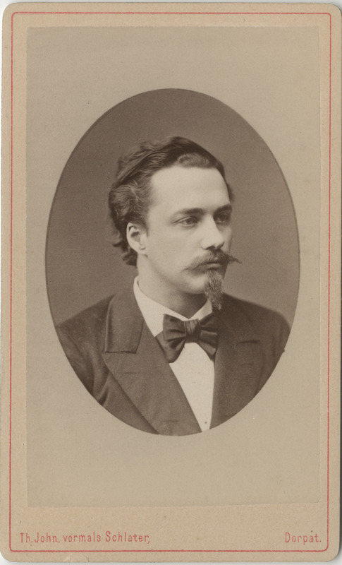 Korporatsiooni "Livonia" liige Hermann Guleke, portreefoto
