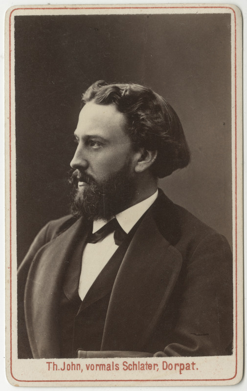 Arvatavasti korporatsioon "Estonia" liige Willibald von Güldenstubbe, portreefoto