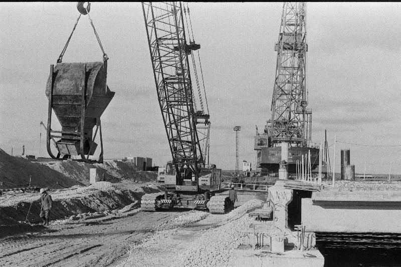 Esimese süvaveekai ehitustööd Tallinna Uussadamas.