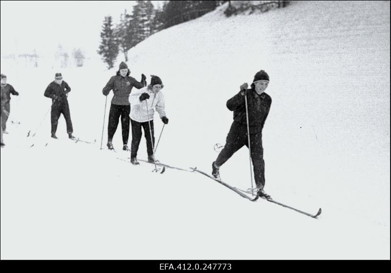 NSV Liidu suusatamise meistrivõistluste ajal Otepääl.