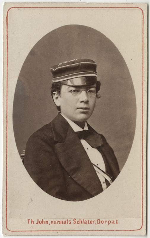 Korporatsioon "Estonia" liige Arthur Peer von Güldenstubbe, portreefoto