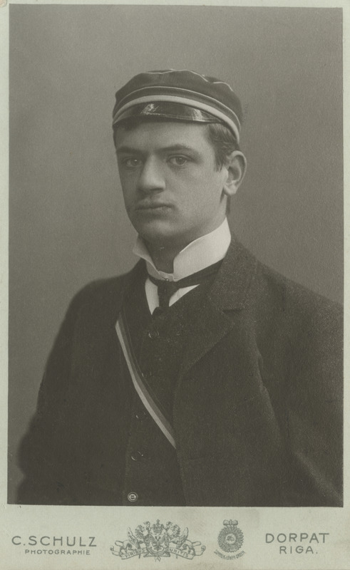 Korporatsioon "Estonia" liige Robert Koch, portreefoto