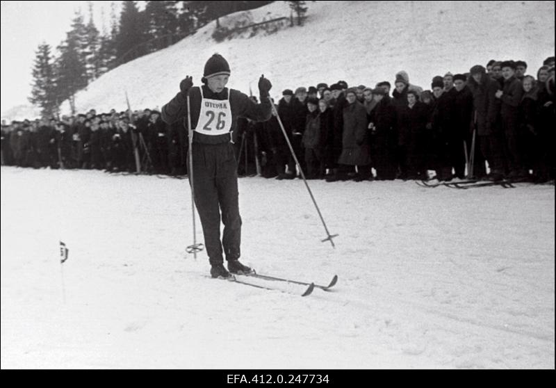 NSV Liidu suusatamise meistrivõistluste ajal Otepääl.
