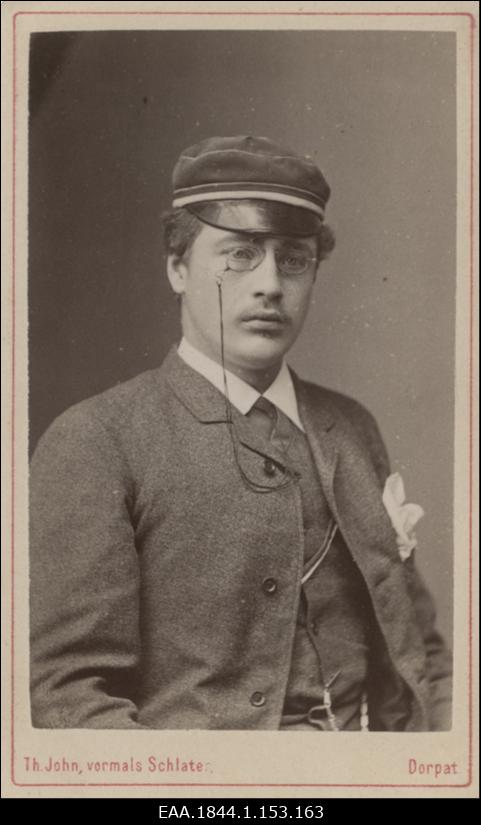 Korporatsiooni "Livonia" liige Heinrich Guleke, portreefoto