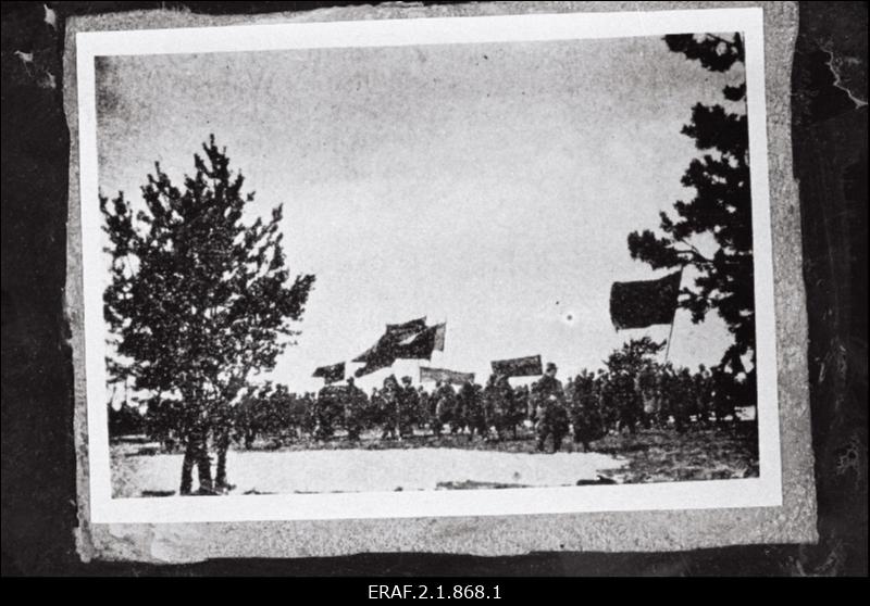 1. mai demonstratsioon Tallinnas 1924.a. Rongkäik teel Stroomi metsa