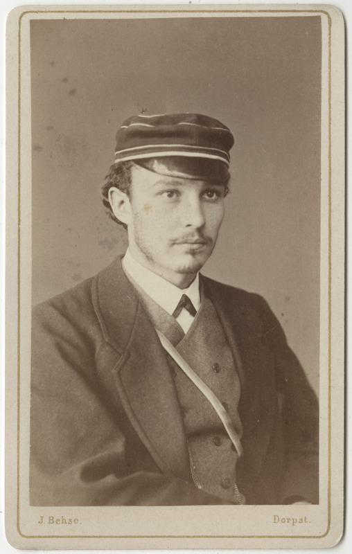 Korporatsioon "Estonia" liige parun Ewald Sass, portreefoto