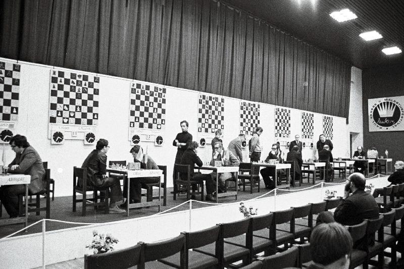 Vaade saali Paul Kerese 3. mälestusvõistluse maleturniiri "Tallinn 1981" ajal.