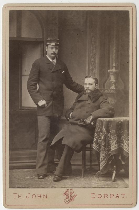 Korporatsioon "Estonia" liikmed Hugo Hempel ja Friedrich Ottho, grupifoto