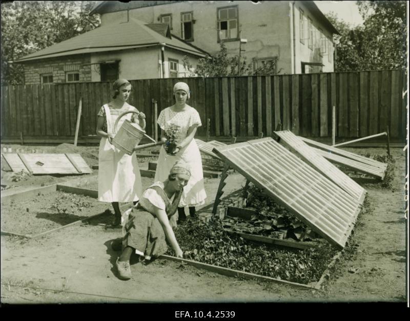 Grupp Naiskutsekooli õpilasi.