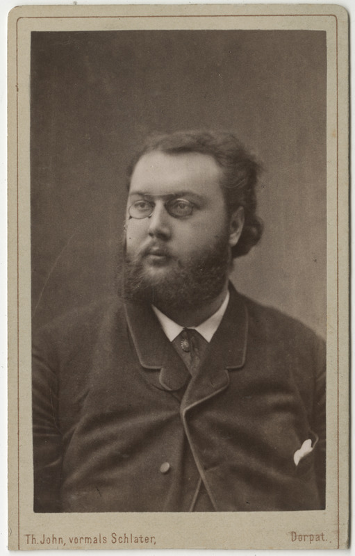 Korporatsioon "Estonia" liige Karl Mickwitz, portreefoto