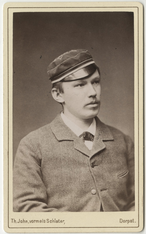 Korporatsioon "Estonia" liige Gustav Jürgensonn, portreefoto