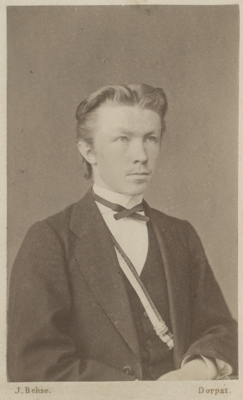 Korporatsioon "Estonia" liige Edwin Hörschelmann, portreefoto