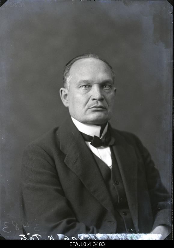 Vabadussõda. Pea- ja sõjaminister Konstantin Päts.